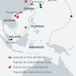 Misiles chinos cruzaron la línea media entre China y Taiwán