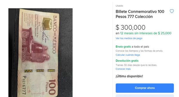 Coleccionistas pagan 300 mil pesos por billete conmemorativo de 100 - Proyecto Puente