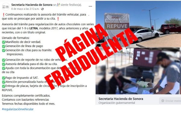 Advierte Seguridad Pública por sitio fraudulento | Radio Sonora