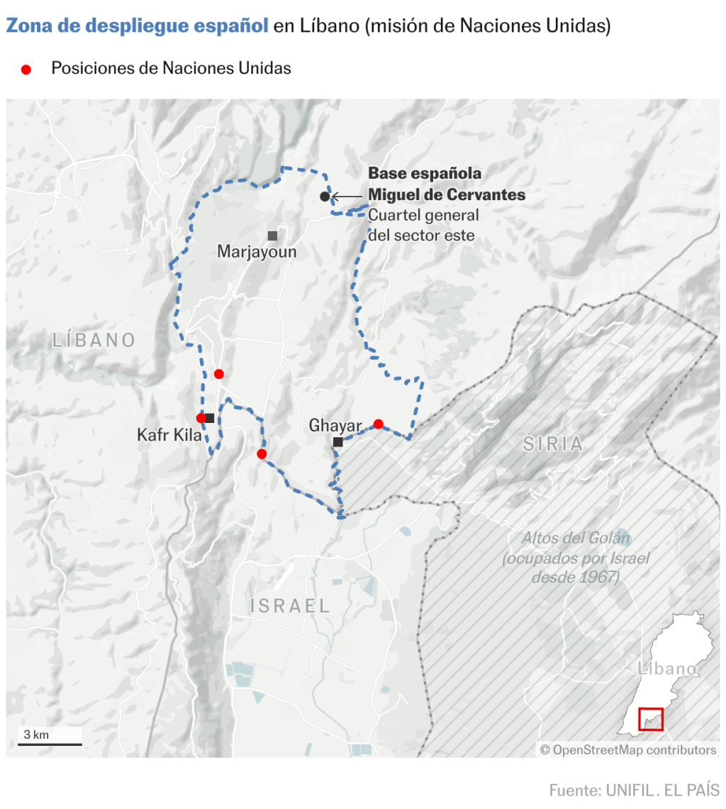 De patrulla con las tropas españolas en el sur de Líbano tras siete meses de fuego cruzado sin precedentes