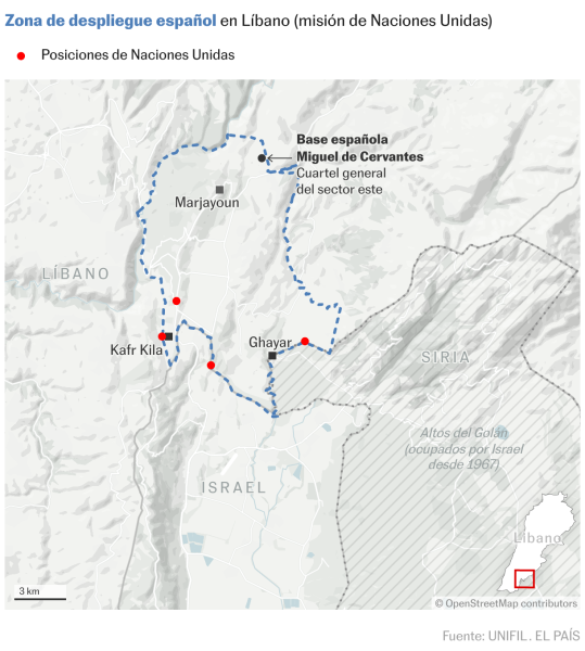 De patrulla con las tropas españolas en el sur de Líbano tras siete meses de fuego cruzado sin precedentes
