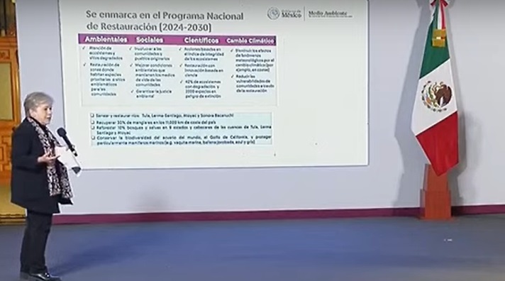 Alicia Bárcena expone nuevo programa de restauración