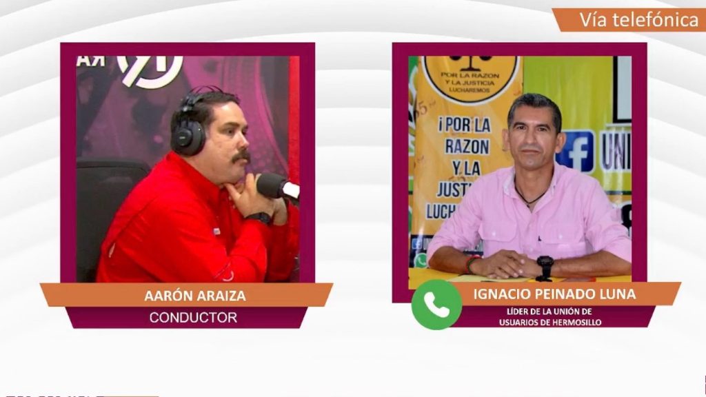 Entrevista a Ignacio Peinado Luna, líder de la Unión de Usuarios de #Hermosillo.