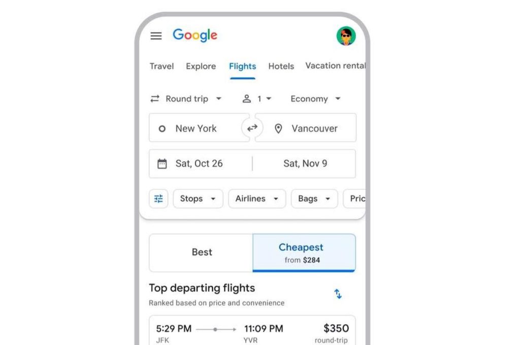 Google Flights ya deja filtrar los vuelos más baratos, pero tiene un gran inconveniente