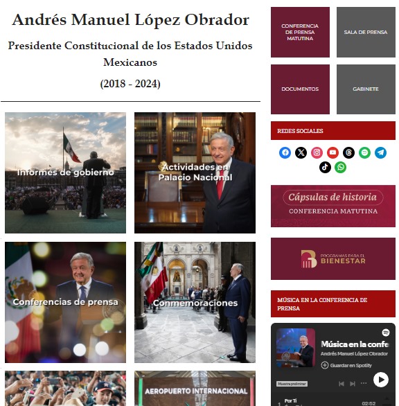 Hasta con playlist de Mañaneras: Así es el sitio que reúne legado de AMLO