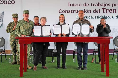 La Jornada: Sheinbaum anuncia el arranque de obras del Tren AIFA-Pachuca