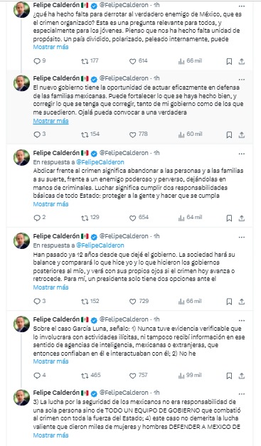 “Nunca tuve evidencia verificable”: Tras sentencia contra García Luna, Calderón sale a lavarse las manos