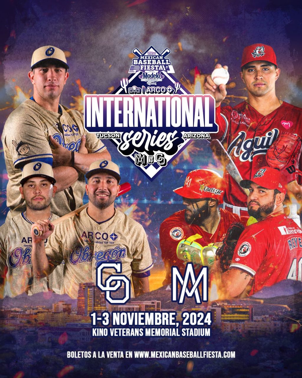 Tucson, albergará serie de béisbol entre Yaquis de Ciudad Obregón y Águilas de Mexicali