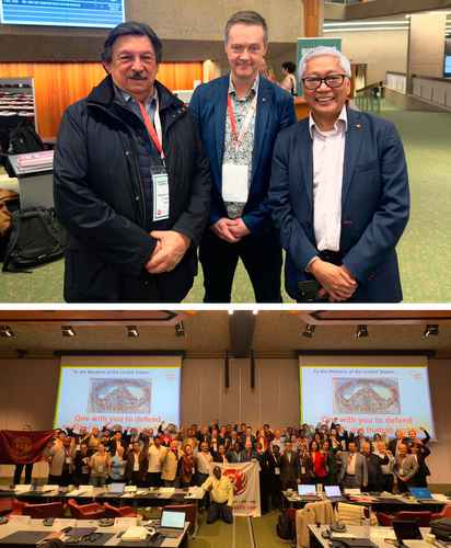 Asiste Gómez Urrutia a cumbre sindical en Ginebra