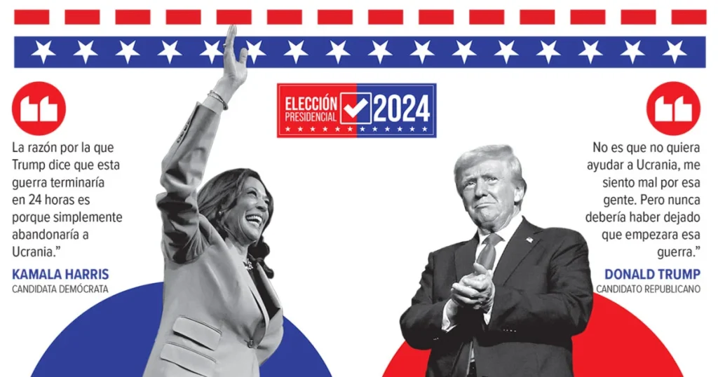 Harris promete alianzas y Trump poner a EU primero en elección presidencial