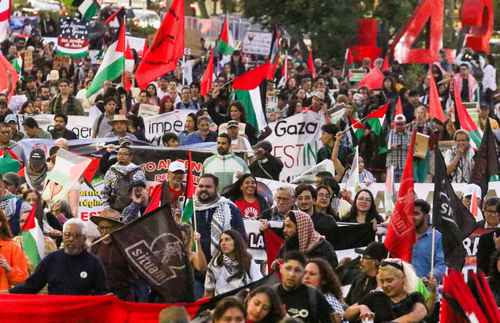 Marchan en pro de Palestina; insisten en ruptura con Israel