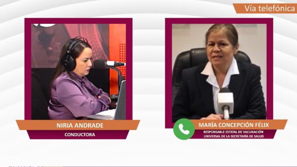 María Concepción Félix, invita a la población a vacunarse contra la Influenza y el COVID 19