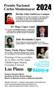 Otorgarán Premio Nacional Carlos Montemayor a periodista de Contralínea