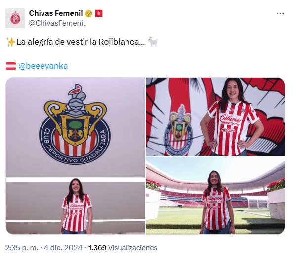 Chivas Femenil anuncia a su primer refuerzo