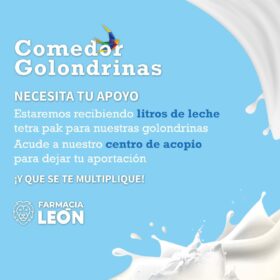 Comedor Golondrinas invita a donar Litros de Leche Tetra Pak para niñas y niños