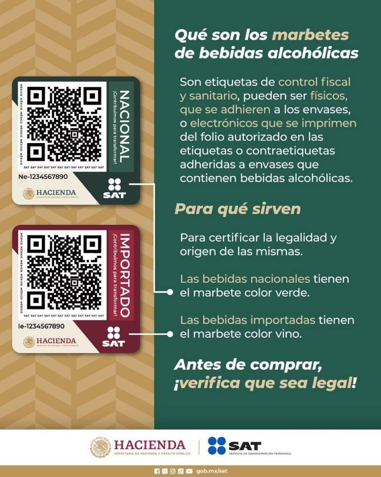 El SAT alerta a consumidores por estas botellas de Tequila, Ron y Whisky