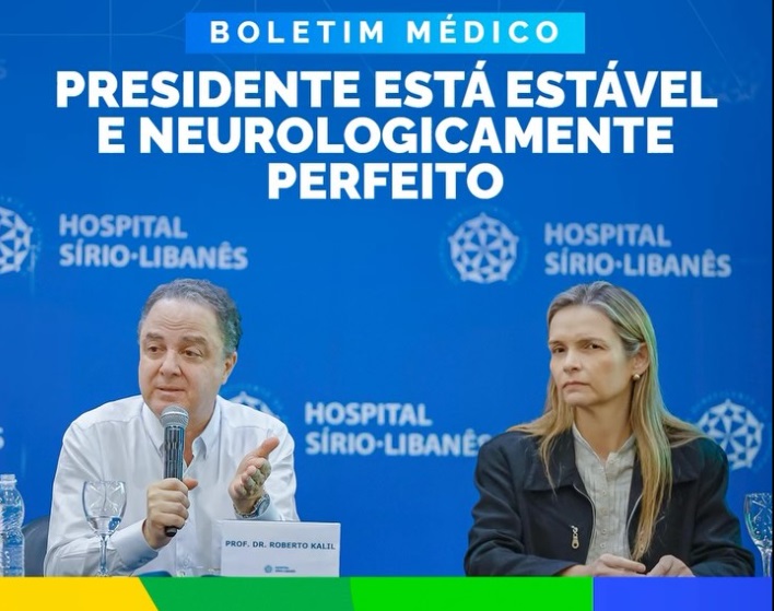 Lula da Silva, estable y neurológicamente perfecto