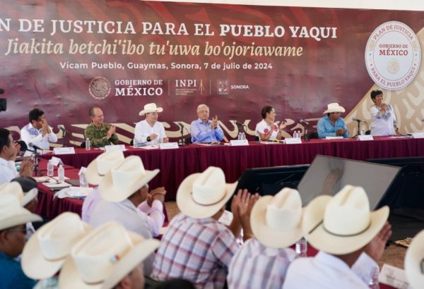 “Para resarcir la justicia, tenemos que regresarle la tierra a los pueblos»: Sheinbaum