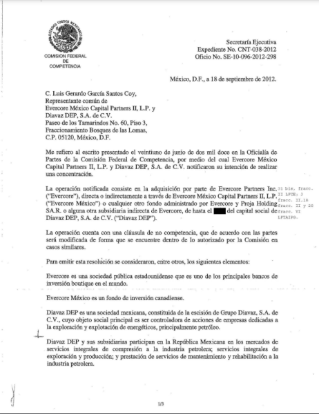 Poder Judicial protege a DS Servicios Petroleros