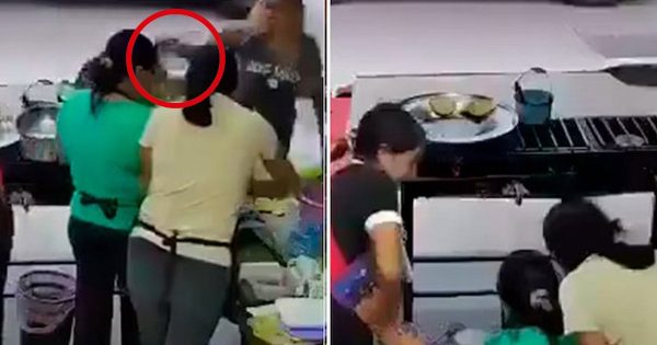 VIDEO: Mujer arroja aceite hirviendo a vendedora de 'kekas'; esta fue la razón