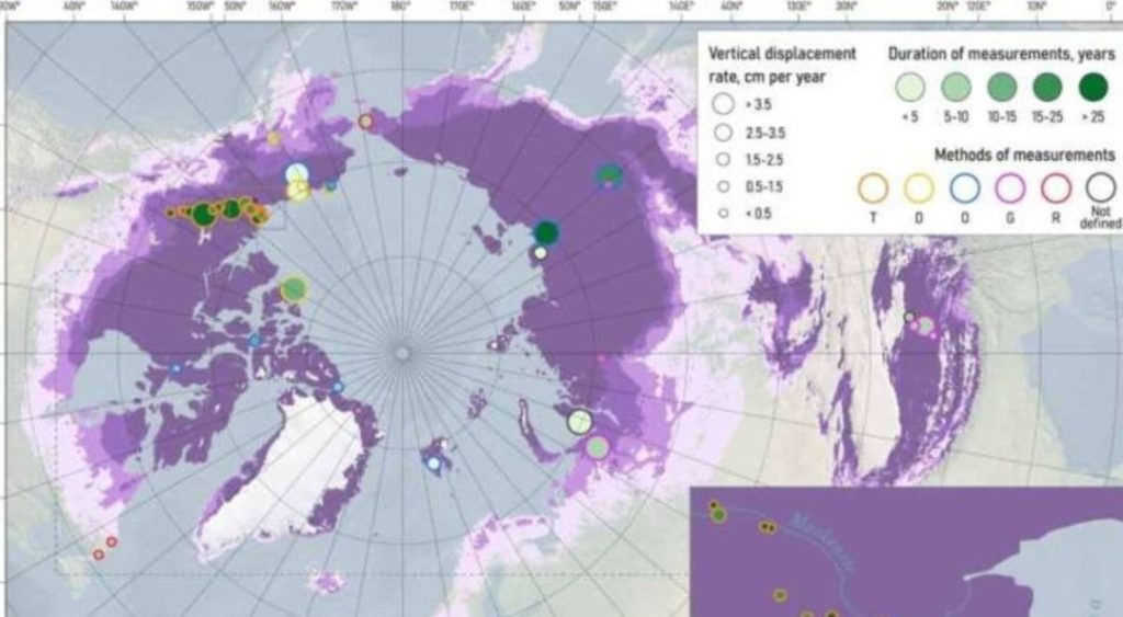 El suelo congelado del Ártico se desmorona por el cambio climático