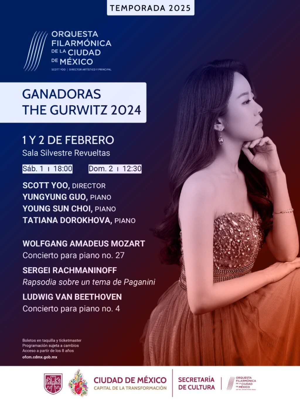 Recibe OFCM a las ganadoras del Concurso Internacional de Piano Gurwitz 2024