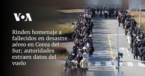 Rinden homenaje a fallecidos en desastre aéreo en Corea del Sur; autoridades extraen datos del vuelo