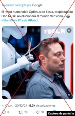 Video viral de un robot cortándole el cabello a Elon Musk fue generado con inteligencia artificial