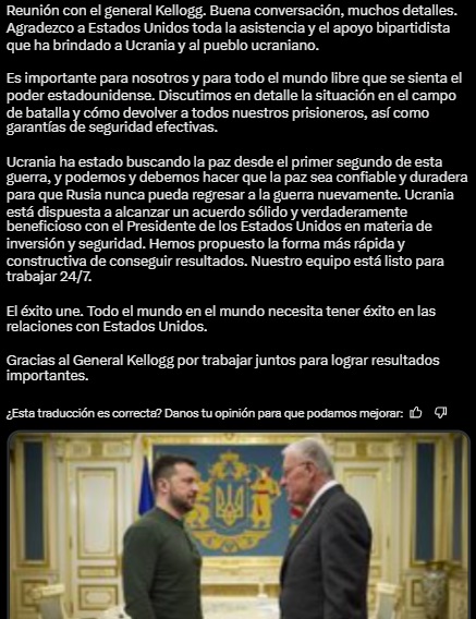 El presidente de Ucrania, Volodimir Zelenski se reúne con enviado de EE.UU. tras críticas de Trump y acercamiento con Putin