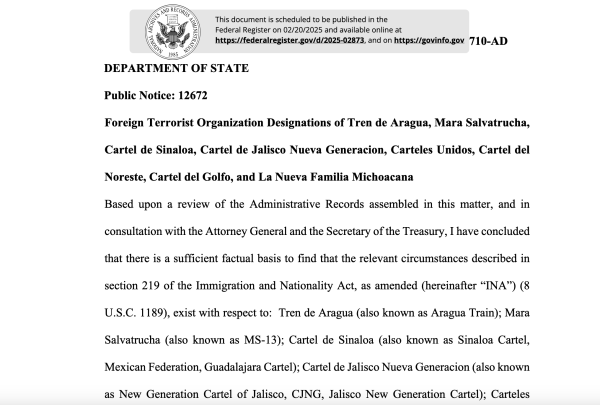 EU formaliza designación de 6 cárteles mexicanos como terroristas