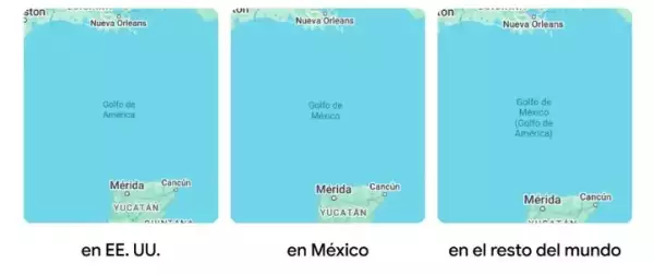 Google cambia oficialmente el nombre del Golfo de México a “Golfo de América”