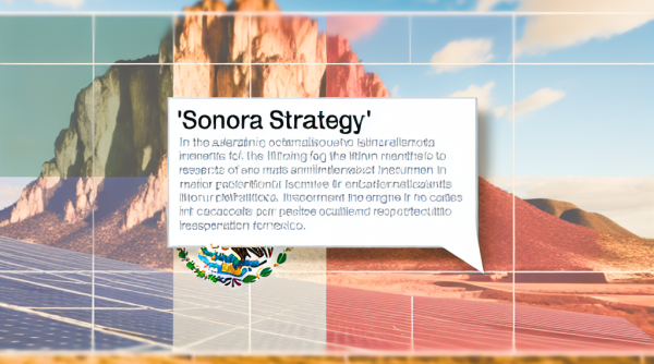 Litio para México revelará “Estrategia Sonora”