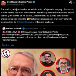 #NoEsBroma || Ricardo Salinas, defensor de la libertad en contra de la libertad de expresión, demanda a periodistas y Sheinbaum responde