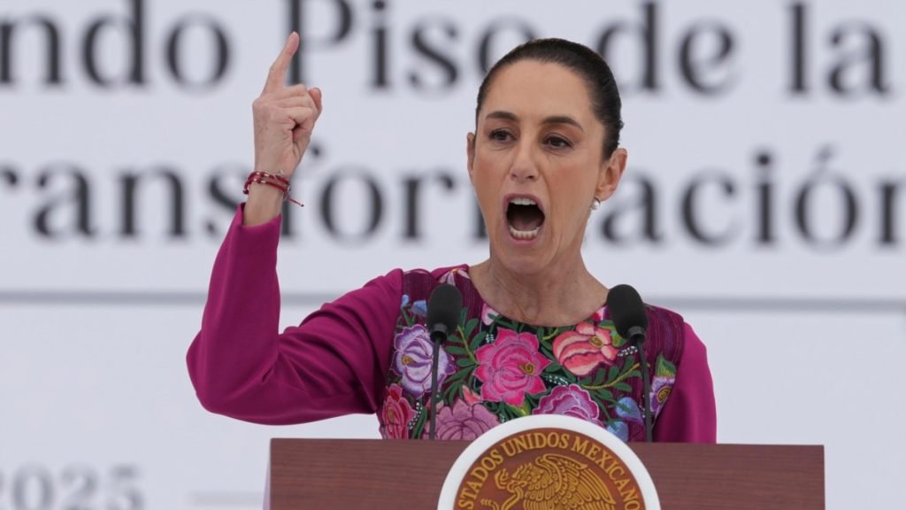 Presidenta de México ordena aranceles contra EEUU en respuesta a Trump, rechaza alianzas criminales