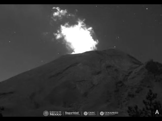 ¡Cae actividad del Popocatépetl! Registra menos de 20 exhalaciones en 24 horas