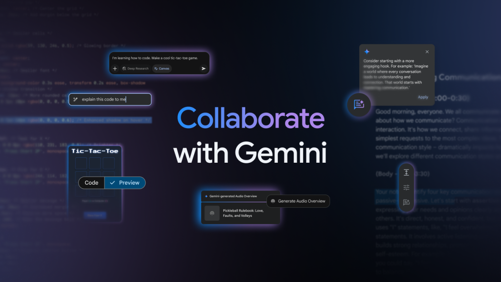 Nuevas formas de colaborar y ser creativo con Gemini