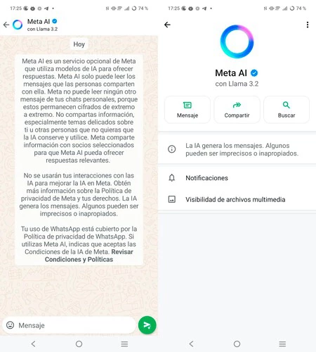 Qué es ese botón azul que acaba de aparecer en tu WhatsApp: Meta AI comienza a activarse en Android