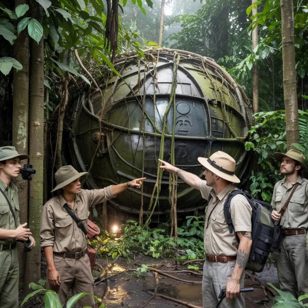 Descubrimiento de la tierra: ovni gigante encontrado escondido en lo profundo de la jungla de Amazon!