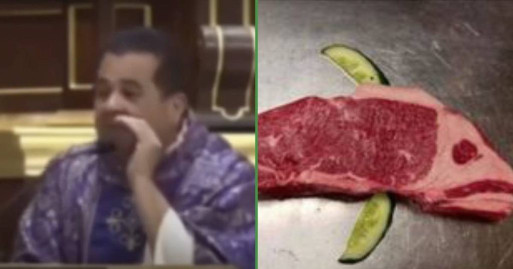 Lo que usted diga: sacerdote pidió a la gente que “se harten de carne en Semana Santa”