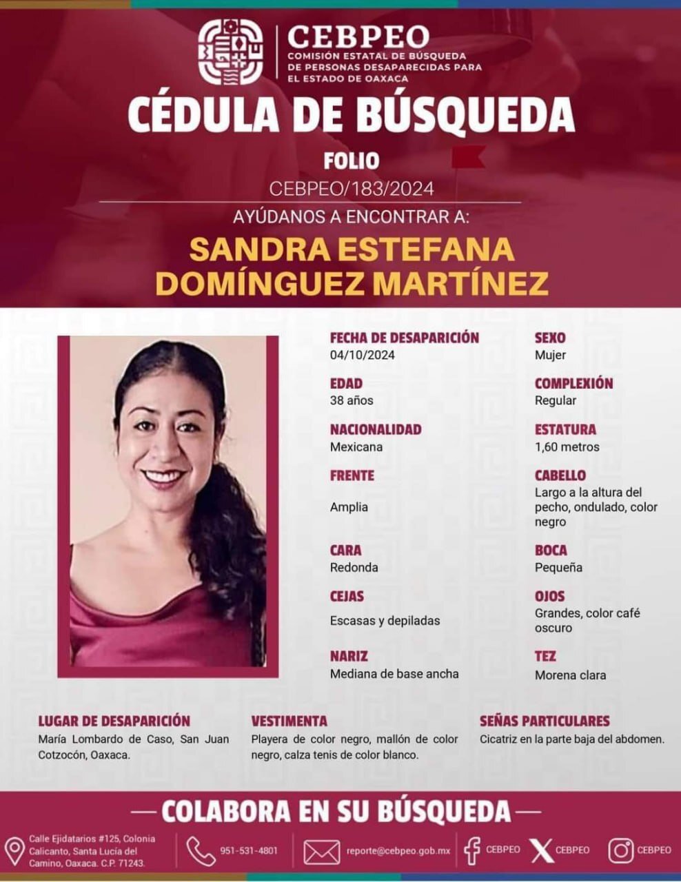Localizan sin vida a Sandra Domínguez, defensora Ayuuk desaparecida en Oaxaca