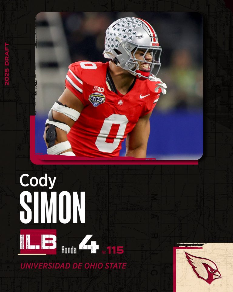 Naranjeros anuncian Pick 115 global de Arizona Cardinals en el Draft 2025 de la NFL, desde Hermosillo (VIDEO)