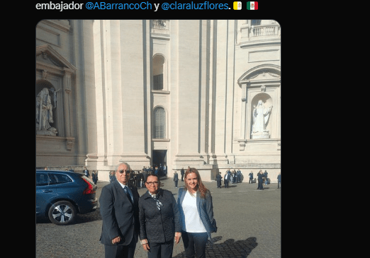Rosa Icela Rodríguez lleva condolencias de México por la muerte del Papa Francisco al Vaticano