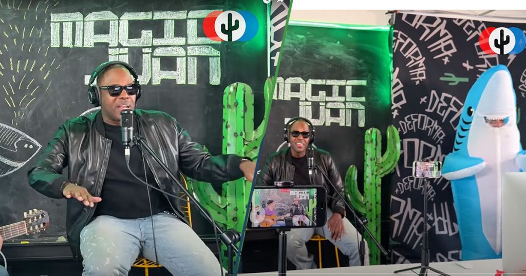 ¡Acá está… el Tiburón! Magic Juan de Proyecto Uno llegó al “Escritorito” de El Deforma