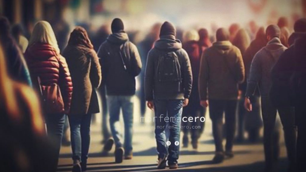 El hombre entre la multitud