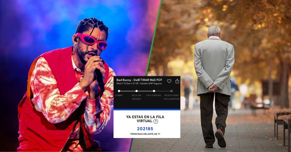 Hombre entra a la fila virtual de Bad Bunny y emerge 10 años después con nietos y posgrado