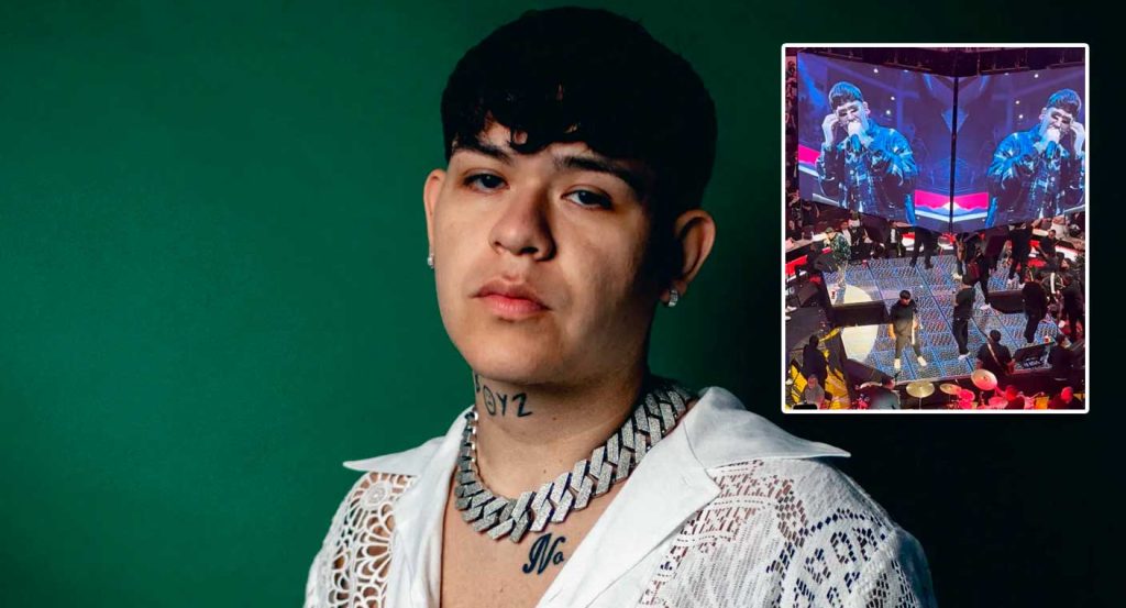 Por cantar narcocorridos le apagan el sonido a Junior H en palenque de Feria de San Marcos