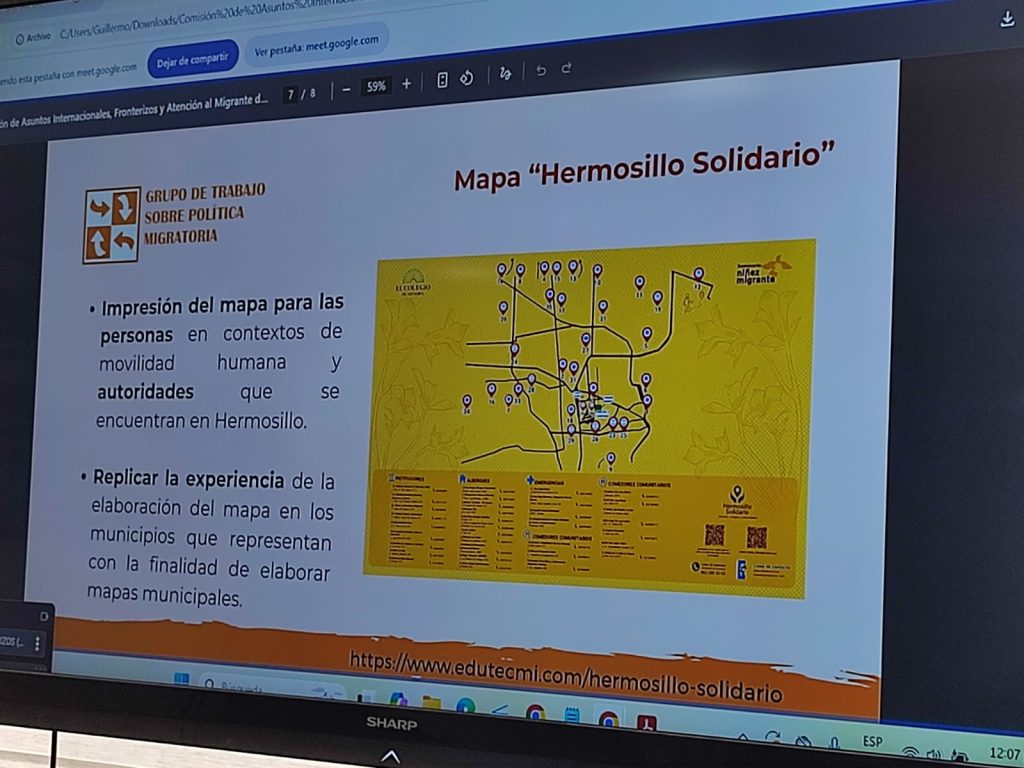 Presentan “Hermosillo Solidario”, mapa digital para orientar a personas migrantes