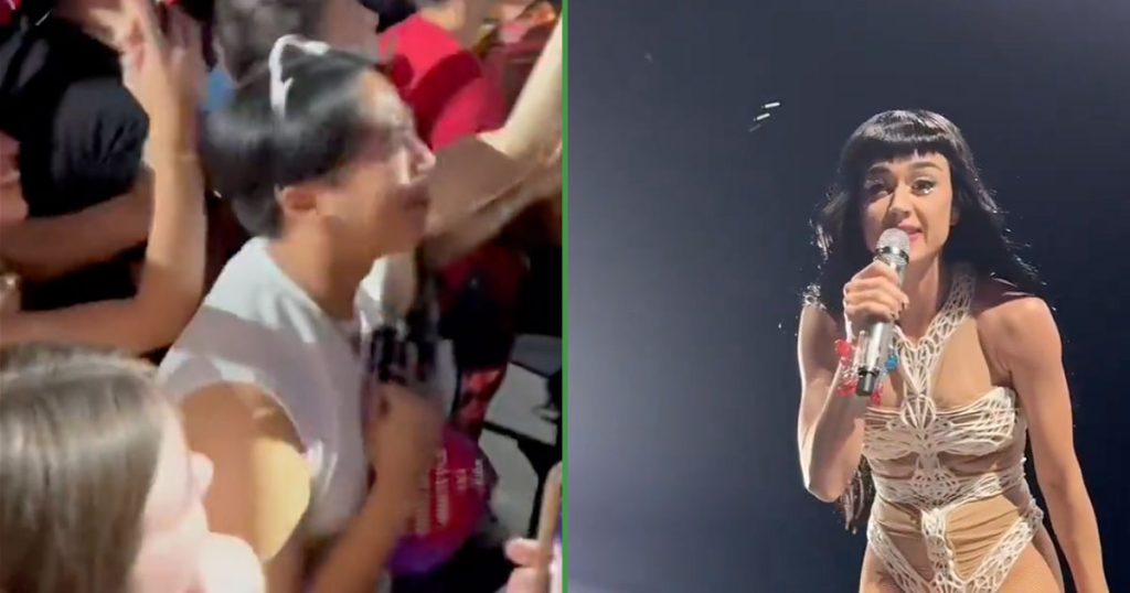 Quién la viera: Katy Perry confronta en concierto a fan por “coquetearle” a su esposo