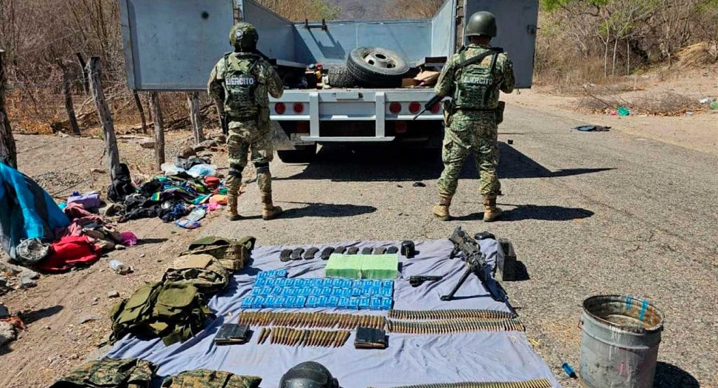 Tres militares heridos tras ataque armado en Tepuche, Sinaloa; aseguran armamento y equipo táctico