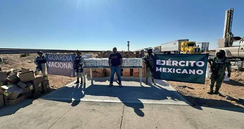 Aseguran cocaína oculta en paquetes de dulces en Sonora